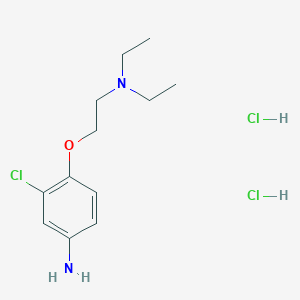 molecular formula C12H21Cl3N2O B1419729 3-Chloro-4-[2-(diethylamino)ethoxy]aniline dihydrochloride CAS No. 1185300-70-2