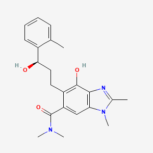 4-Hydroxy-5-[(3R)-3-hydroxy-3-(2-methylphenyl)propyl]-N,N,1,2-tetramethyl-1H-benzimidazole-6-carboxamide