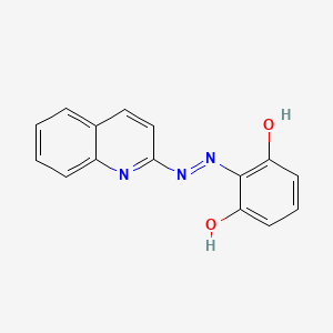 5-Hydroxy-6-[2-(quinolin-2-yl)hydrazinylidene]cyclohexa-2,4-dien-1-one