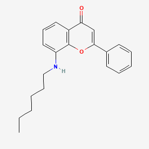 8-(Hexylamino)-2-phenyl-4H-1-benzopyran-4-one