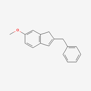 molecular formula C17H16O B14197515 1H-Indene, 6-methoxy-2-(phenylmethyl)- CAS No. 831171-85-8