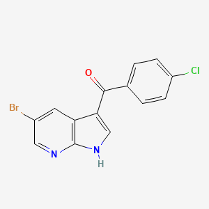 Methanone, (5-bromo-1H-pyrrolo[2,3-b]pyridin-3-yl)(4-chlorophenyl)-