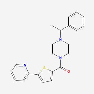 [4-(1-Phenylethyl)piperazin-1-yl][5-(pyridin-2-yl)thiophen-2-yl]methanone