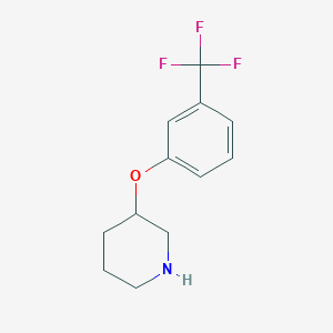 molecular formula C12H14F3NO B1419754 3-[3-(三氟甲基)苯氧基]哌啶 CAS No. 946759-18-8