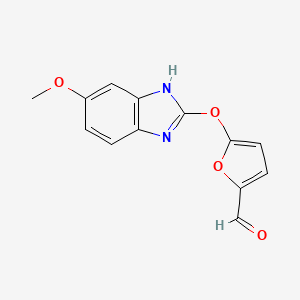 5-[(6-Methoxy-1H-benzimidazol-2-yl)oxy]furan-2-carbaldehyde