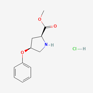 B1419758 Methyl (2S,4S)-4-phenoxy-2-pyrrolidinecarboxylate hydrochloride CAS No. 93967-76-1