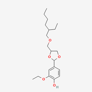 2-Ethoxy-4-(4-{[(2-ethylhexyl)oxy]methyl}-1,3-dioxolan-2-YL)phenol