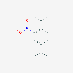 molecular formula C16H25NO2 B14197609 Benzene, 1,4-bis(1-ethylpropyl)-2-nitro- CAS No. 851385-08-5