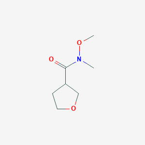 molecular formula C7H13NO3 B1419769 N-甲氧基-N-甲基四氢呋喃-3-甲酰胺 CAS No. 766539-67-7