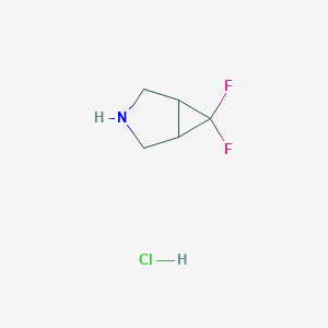 molecular formula C5H8ClF2N B1419772 6,6-二氟-3-氮杂双环[3.1.0]己烷盐酸盐 CAS No. 1215071-13-8