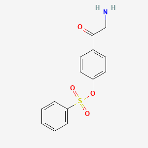 4-Glycylphenyl benzenesulfonate