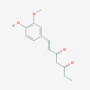 1-(4-Hydroxy-3-methoxyphenyl)hept-1-ene-3,5-dione