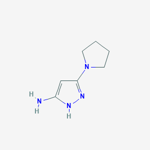 molecular formula C7H12N4 B1419777 5-(吡咯烷-1-基)-1H-吡唑-3-胺 CAS No. 687999-84-4