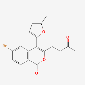 6-Bromo-4-(5-methylfuran-2-yl)-3-(3-oxobutyl)-1H-2-benzopyran-1-one