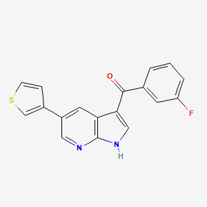 Methanone, (3-fluorophenyl)[5-(3-thienyl)-1H-pyrrolo[2,3-b]pyridin-3-yl]-