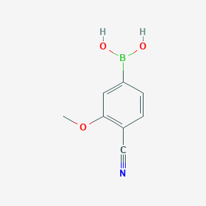 molecular formula C8H8BNO3 B1419781 (4-Cyano-3-methoxyphenyl)boronic acid CAS No. 677777-45-6
