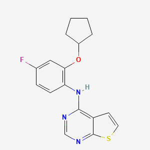 N-[2-(Cyclopentyloxy)-4-fluorophenyl]thieno[2,3-d]pyrimidin-4-amine