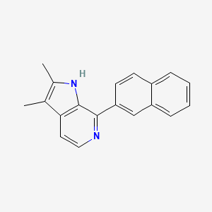 1H-Pyrrolo[2,3-c]pyridine, 2,3-dimethyl-7-(2-naphthalenyl)-