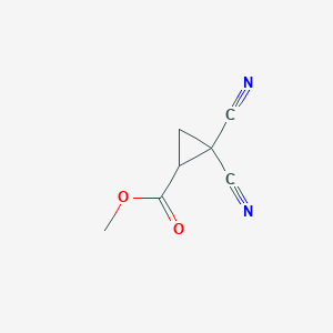 molecular formula C7H6N2O2 B1419788 Methyl 2,2-dicyanocyclopropane-1-carboxylate CAS No. 39822-30-5
