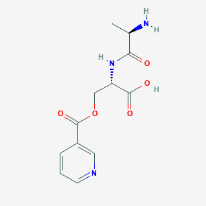 molecular formula C12H15N3O5 B14197884 D-Alanyl-O-(pyridine-3-carbonyl)-L-serine CAS No. 921933-89-3