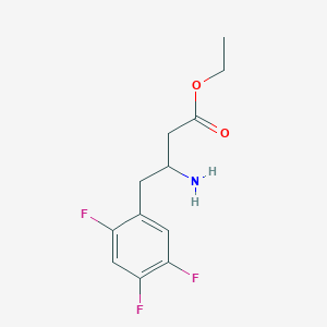 molecular formula C12H14F3NO2 B1419797 Ethyl 3-amino-4-(2,4,5-trifluorophenyl)butanoate CAS No. 1151240-92-4