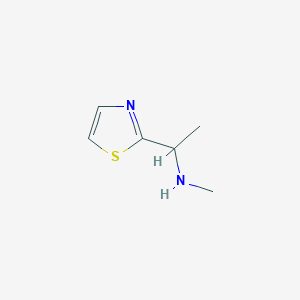 molecular formula C6H10N2S B1419799 甲基-(1-噻唑-2-基-乙基)-胺 CAS No. 933682-50-9