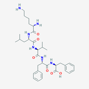 molecular formula C35H52N6O6 B141981 h-赖-亮-缬-苯-苯-OH CAS No. 153247-40-6