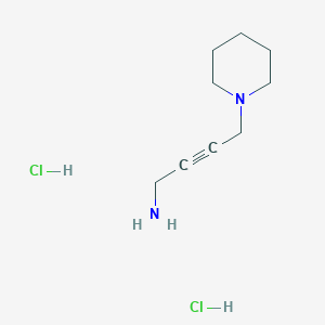 molecular formula C9H18Cl2N2 B1419810 (4-哌啶-1-基丁-2-炔-1-基)胺二盐酸盐 CAS No. 1197232-43-1