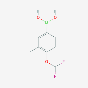 molecular formula C8H9BF2O3 B1419812 4-二氟甲氧基-3-甲基苯硼酸 CAS No. 958451-72-4