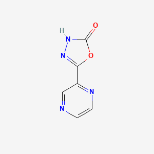 molecular formula C6H4N4O2 B1419814 5-吡嗪-2-基-1,3,4-恶二唑-2-醇 CAS No. 91144-81-9