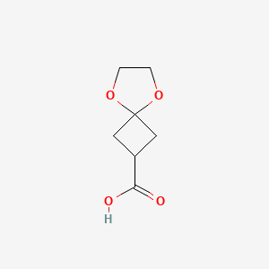 molecular formula C7H10O4 B1419818 5,8-二氧杂螺[3.4]辛烷-2-羧酸 CAS No. 1001907-64-7