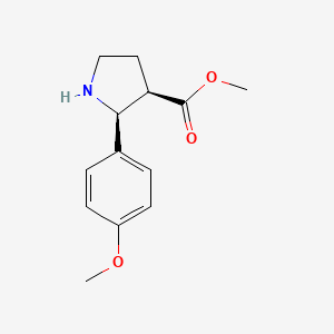 molecular formula C13H17NO3 B1419825 (2S,3R)-甲基 2-(4-甲氧基苯基)吡咯烷-3-羧酸酯 CAS No. 748777-12-0