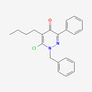 molecular formula C21H21ClN2O B14198254 4(1H)-Pyridazinone, 5-butyl-6-chloro-3-phenyl-1-(phenylmethyl)- CAS No. 919198-01-9