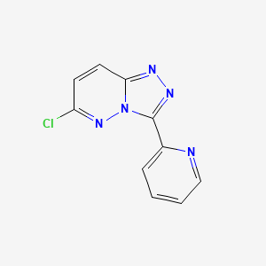 molecular formula C10H6ClN5 B1419826 2-{6-Chloro-[1,2,4]triazolo[4,3-b]pyridazin-3-yl}pyridine CAS No. 1110542-95-4