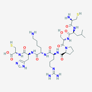 molecular formula C38H66N14O10S2 B14198264 H-Cys-Leu-Ser-Pro-Arg-Lys-His-Cys-OH CAS No. 872617-69-1