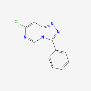 molecular formula C11H7ClN4 B1419828 7-Chloro-3-phenyl-[1,2,4]triazolo[4,3-c]pyrimidine CAS No. 1094425-37-2