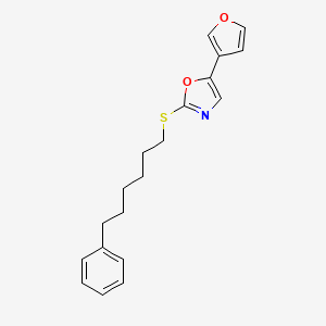 5-(Furan-3-YL)-2-[(6-phenylhexyl)sulfanyl]-1,3-oxazole