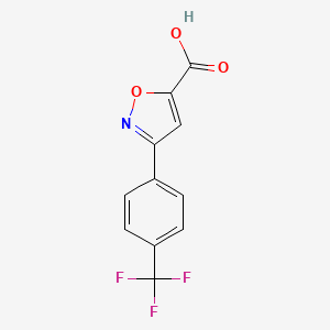 molecular formula C11H6F3NO3 B1419832 3-[4-(Trifluoromethyl)phenyl]-1,2-oxazole-5-carboxylic acid CAS No. 901926-70-3