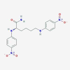 molecular formula C18H21N5O5 B14198352 N~2~,N~6~-Bis(4-nitrophenyl)-L-lysinamide CAS No. 917951-08-7