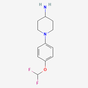 molecular formula C12H16F2N2O B1419837 1-[4-(Difluoromethoxy)phenyl]piperidin-4-amine CAS No. 1094308-87-8