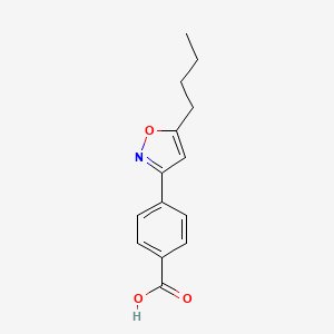 4-(5-Butyl-1,2-oxazol-3-yl)benzoic acid