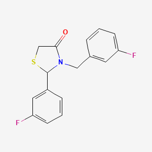 2-(3-Fluorophenyl)-3-[(3-fluorophenyl)methyl]-1,3-thiazolidin-4-one