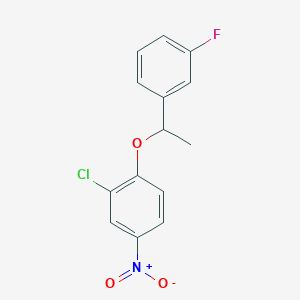 2-Chloro-1-[1-(3-fluorophenyl)ethoxy]-4-nitrobenzene