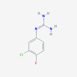 molecular formula C7H7ClFN3 B1419853 1-(3-氯-4-氟苯基)胍 CAS No. 76635-22-8