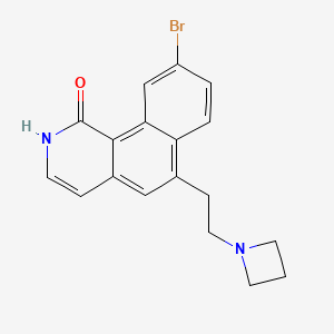 molecular formula C18H17BrN2O B14198548 6-[2-(Azetidin-1-yl)ethyl]-9-bromobenzo[h]isoquinolin-1(2H)-one CAS No. 919292-69-6