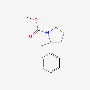 molecular formula C13H17NO2 B14198556 Methyl 2-methyl-2-phenylpyrrolidine-1-carboxylate CAS No. 919286-34-3