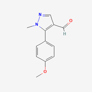 molecular formula C12H12N2O2 B1419862 5-(4-甲氧苯基)-1-甲基-1H-吡唑-4-甲醛 CAS No. 689250-54-2