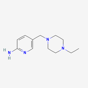molecular formula C12H20N4 B1419863 5-((4-Ethylpiperazin-1-yl)methyl)pyridin-2-amine CAS No. 1180132-17-5