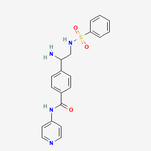 4-{1-Amino-2-[(benzenesulfonyl)amino]ethyl}-N-(pyridin-4-yl)benzamide