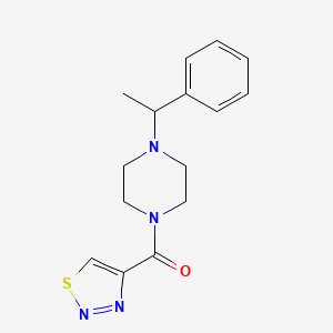 [4-(1-Phenylethyl)piperazin-1-yl](1,2,3-thiadiazol-4-yl)methanone